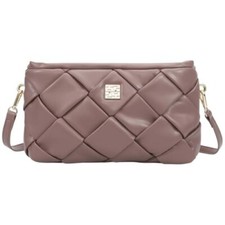 YNOT? - BORSA DA DONNA A TRACOLA IN ECOPELLE INTRECCIATA ROSA ANTICO LDY001F5