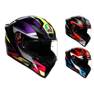 AGV Motorrad Helm K1 S Fastlap - Sport Racing Integralhelm mit Spoiler