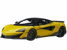 MCLAREN 600LT SICILIAN YELLOW & CARBON 1/18 MODEL CAR BY AUTOART 76082