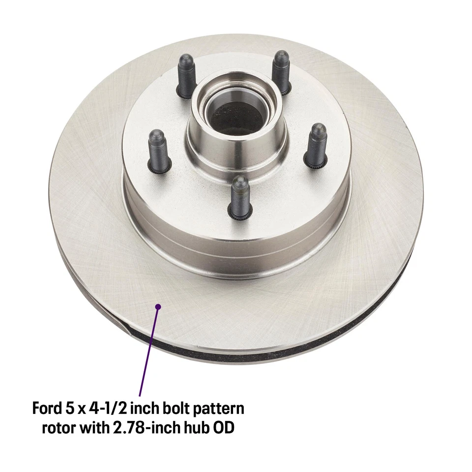 Kit de frenos de disco, 5 en 4-1/2, pinza métrica, se adapta al husillo Ford 1937-48 Foto 4 de 4