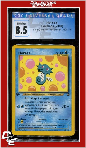 Horsea (1st Edition) graded CGC 8.5 for sale on eBay