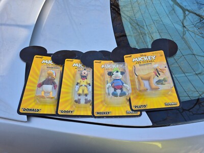 Super 7 ReAction Figure PLUTO Disney Mickey Mouse Donald Duck Goofy damaged card