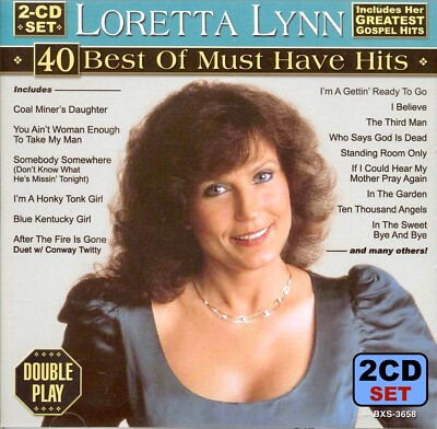 Loretta Lynn: 40 Best of Must Have Hits (Remastered) 2CD-New $18.99