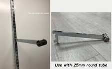 25mm Tube Bracket For Upright Twin Slot Tubing Hanging Rail Brackets 320mm Long