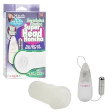 Sue Johanson Super Head Honcho White Glow in the Dark Vibrating Masturbator, New
