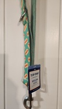 Top Paw Nylon Dog Leash NWT 1" x 4 Foot - Hot Dogs