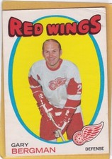 1971-72 O PEE CHEE HOCKEY GARY BERGMAN #119 RED WINGS VG *A6266
