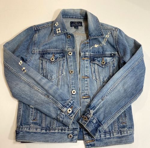 lucky brand embroidered denim jacket
