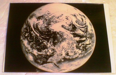1972 NASA Apollo 17 B&W 5'' X 7'' Press-Kit Photo: Moon Earthise w/Lunar Surface