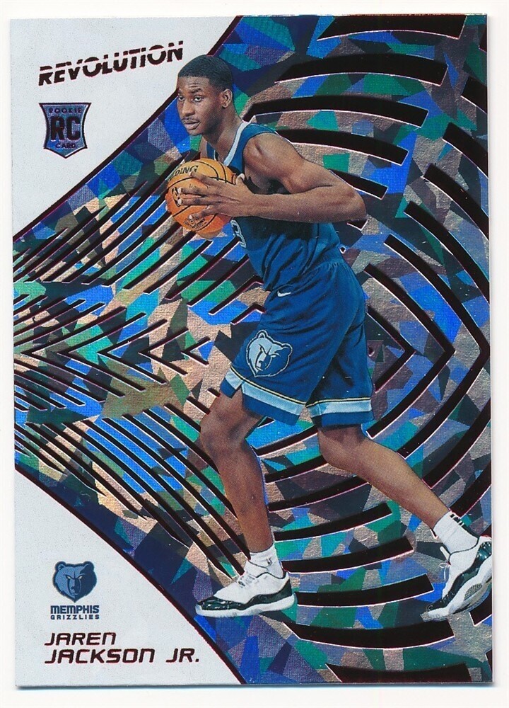 JAREN JACKSON JR. 2018-19 PANINI REVOLUTION RED NEW YEAR #139 RC ROOKIE MINT