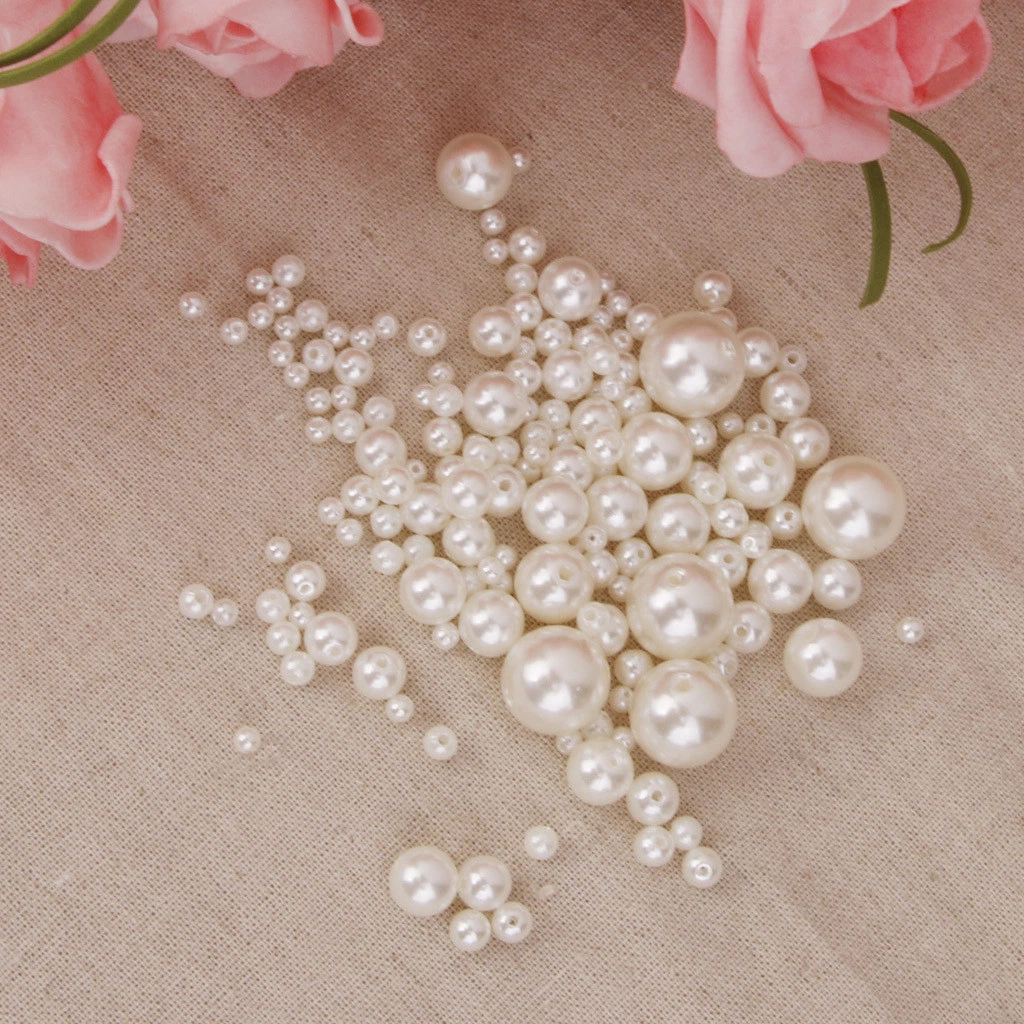 150pcs Faux Pearls Decorative Beads for Sewing Crafts Clothes