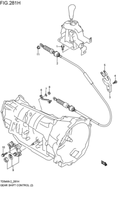 SHIFT CABLE & Clip OEM GEAR SELECT 06-08 JB627 for SUZUKI GRAND