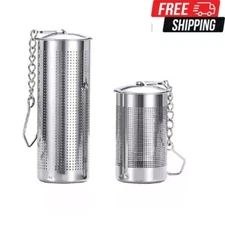 2X Stainless Steel Tea Strainer Cooking Tea Infuser Tea Ball with Extended Chain