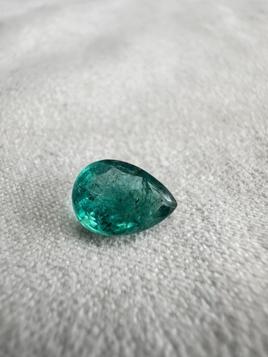 1.85cts 10MM Natural Zambian Origin Pear Cut Top Quality Faceted Loose Gemstone - Picture 2 of 5