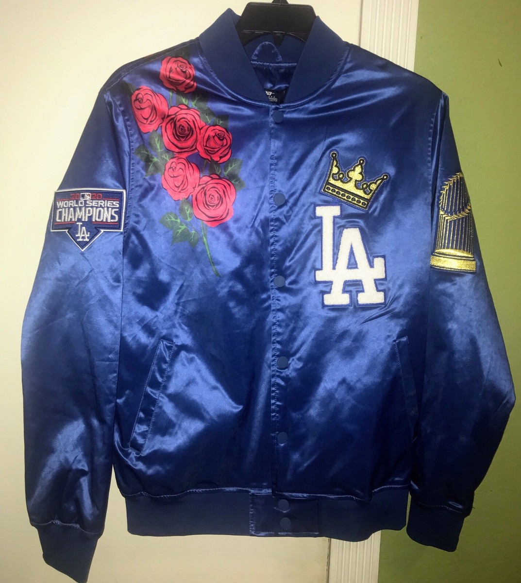 Pro Standard LA Dodgers Jacket Women Men Large Roses MLB Pro Standard LA Dodgers Jacket Women Men Large Roses MLB