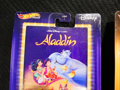 2 New Hot Wheels Premium Real Eiders- Walt Disney Aladdin Deco