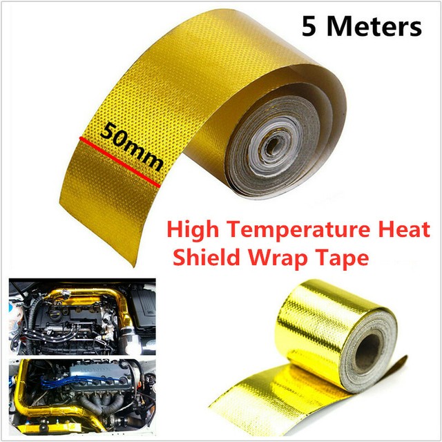 Heat Shield Wrap Tape Reflective Gold High Temperature Self Adhesive 2