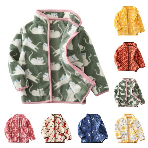Kids baby boys Girls fleece jacket Toddler winter warm coat