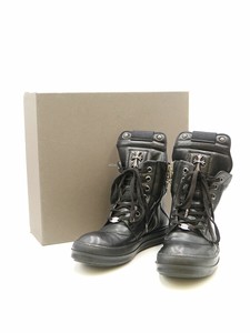 rick owens black geobasket