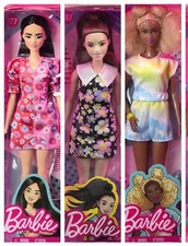 Barbie Fashionistas Doll Floral Dress Hearing Aid #177, 187, Tall Afro Bundle 3