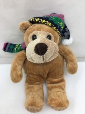 Tan Teddy Bear Musical Holiday Hat Scarf Animal Alley Plush 10" Lovey Toy's R Us