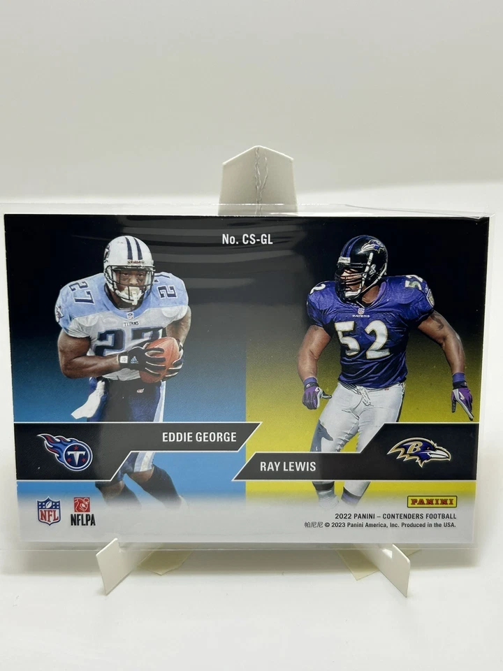 2022 Ray Lewis/ Eddie George Contenders Emerald Contenders Football Card #CS-GL - Image 2 of 2