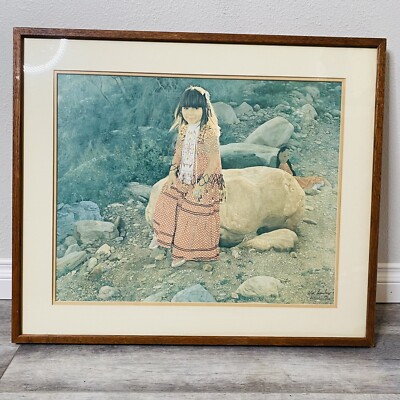 Don Crowley Limited Edition Signed Print AFTER GLOW Apache Girl Framed 102/1500