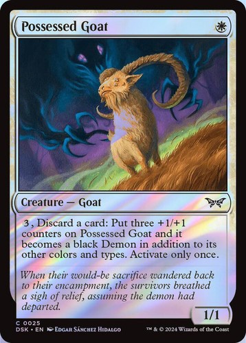 MTG DSK: Possessed Goat (Creature Goat) Regular Common 0025 Duskmourn