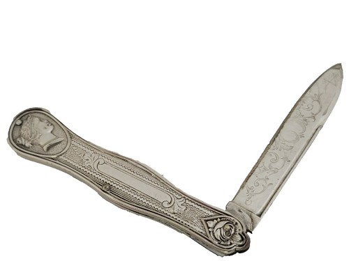 10 Vintage Sterling Silver Collar Mother of Pearl Handle Knives | eBay