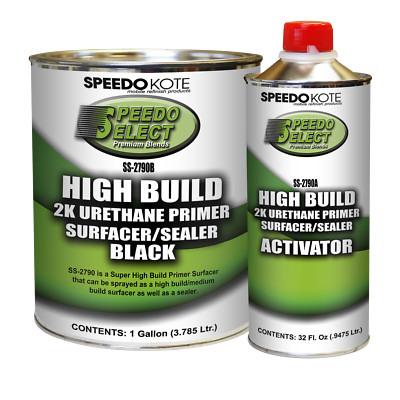 Super Fill High Build 2K Urethane Primer BLACK Gallon Kit, SS-2790B/SS-2790A