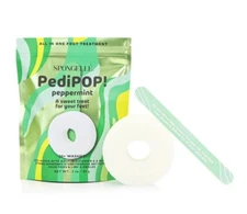 Spongelle  PediPop Pedicure Pedi Buffer  All in One & Nail File Peppermint