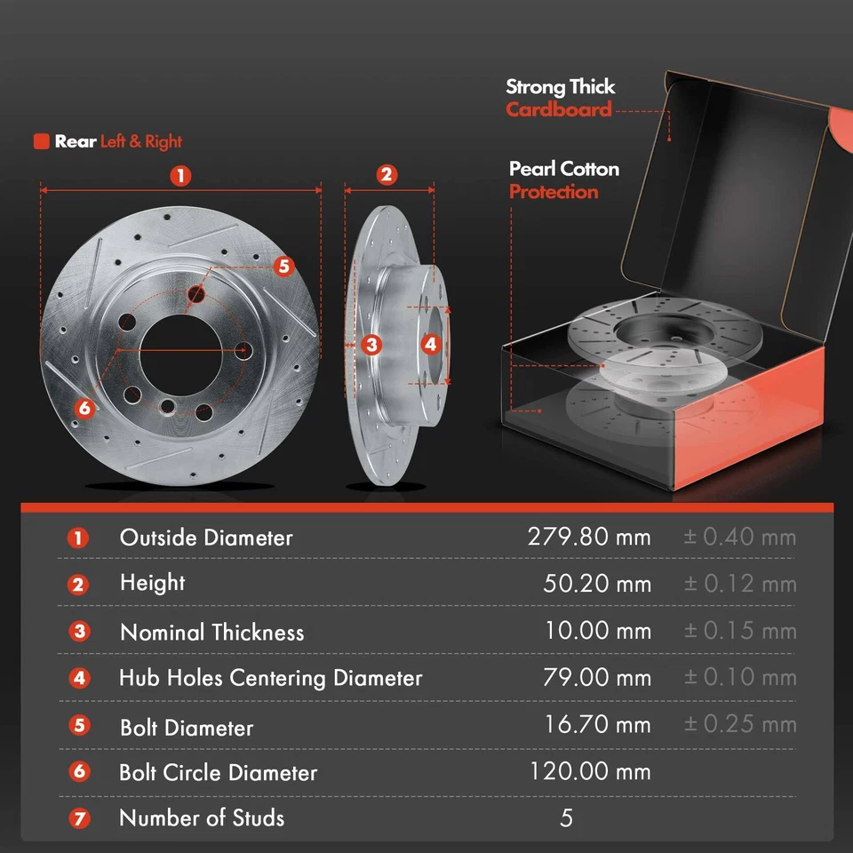 12x Rotores de freno perforados delanteros y traseros y pastillas de cerámica para Mini Cooper Countryman Foto 3 de 4