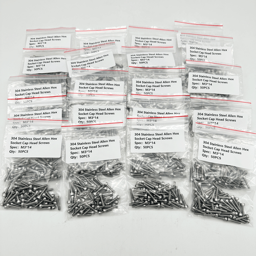 50PCS M3 x 14 304 Stainless Steel Allen Hex Socket Cap Head Screws - Picture 9 of 22