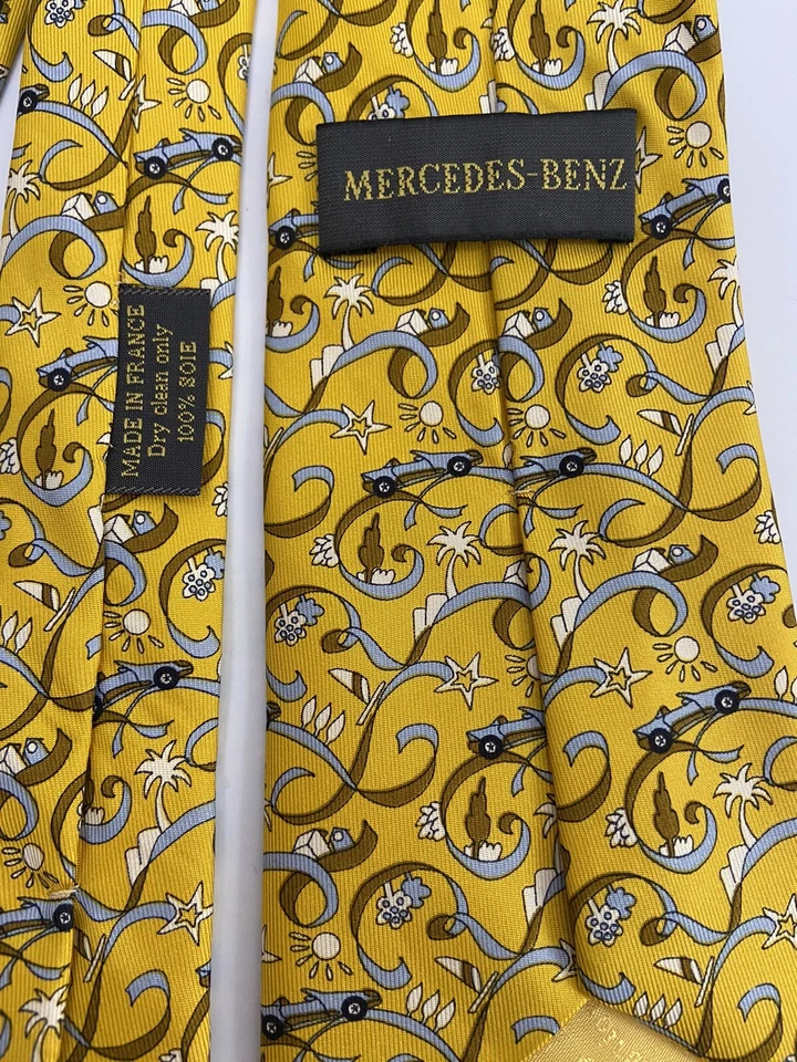 Mercedes Benz E-Class Men’s necktie 100% Silk  Made in France - Image 4 of 4