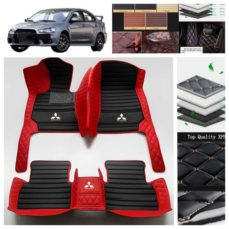 For Mitsubishi Lancer 2000-2017 Custom Car Floor Mats Waterproof Carpets Liners — 第 4/4 张图片