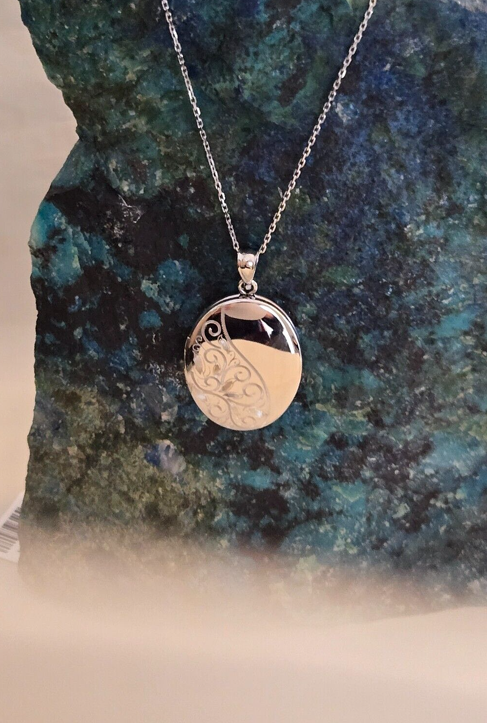 Sterling Silver Oval Locket for Women