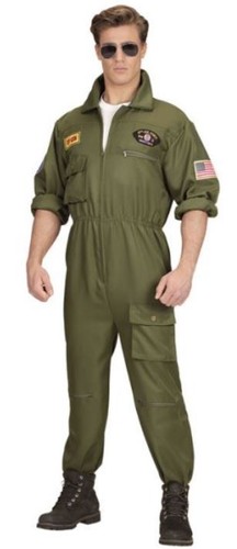 PILOT PILOTIN Deluxe Kampfjet Partner Damen Herren Kostüm Piloten Jet Karneval - Bild 5 von 9