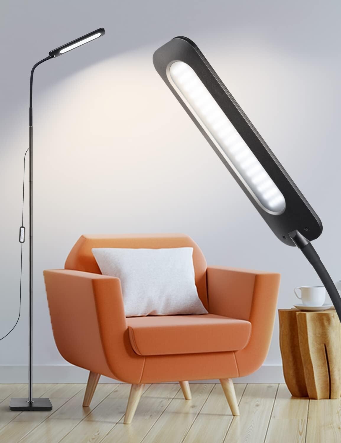 LED Floor Lamp, 10W Dimmable Standing Lamp for Living Room, Reading Lamps