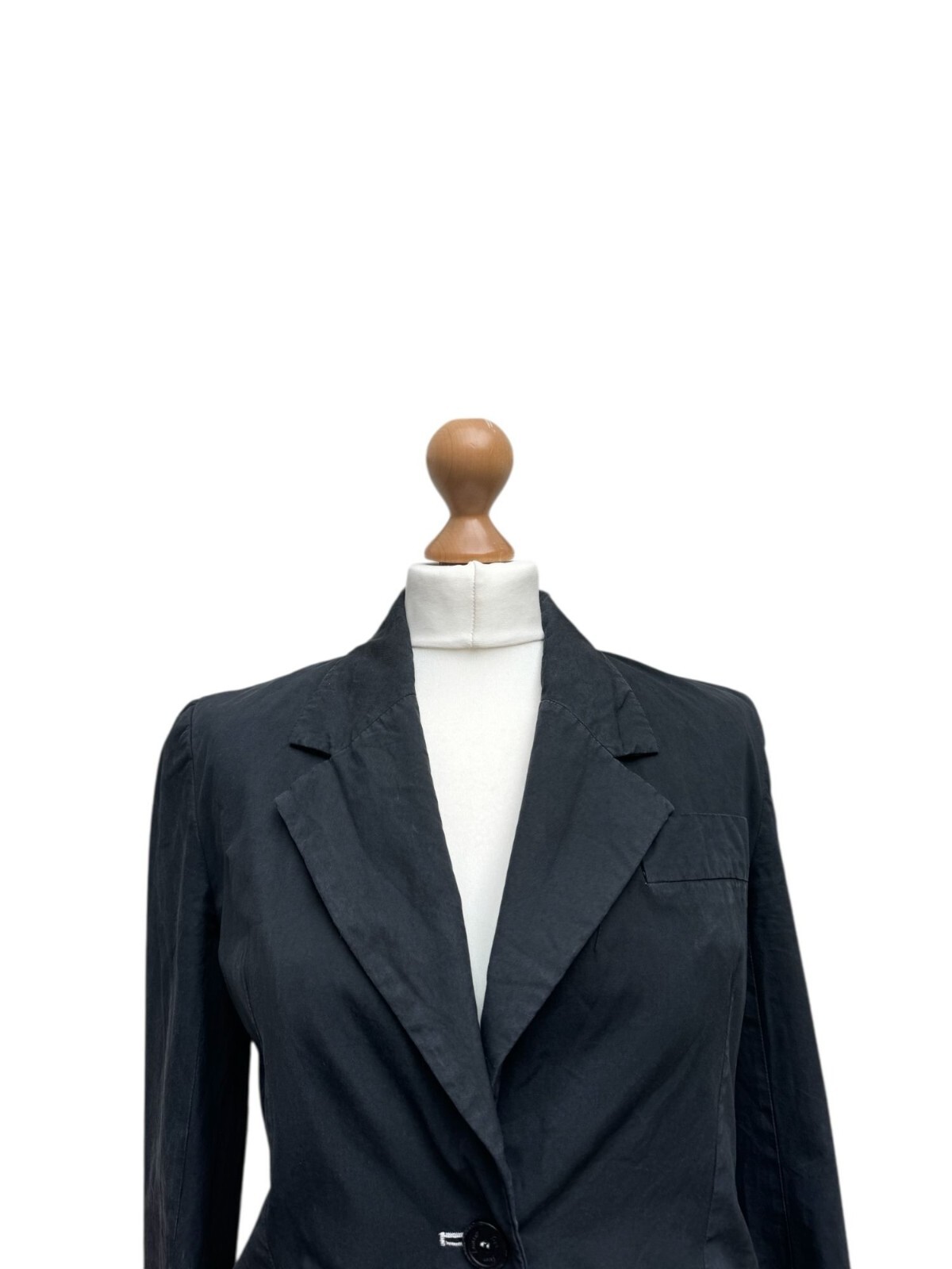 Giacca blazer Yves Saint Laurent in cotone nero tinto taglia 36 S