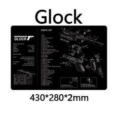 Gun Cleaning Mat Mouse Pad with Parts Diagram and Instructions