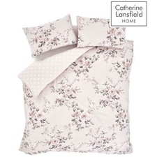Image of Catherine Lansfield Canterbury Floral Blush Duvet Quilt Cover Set Or Accessories
