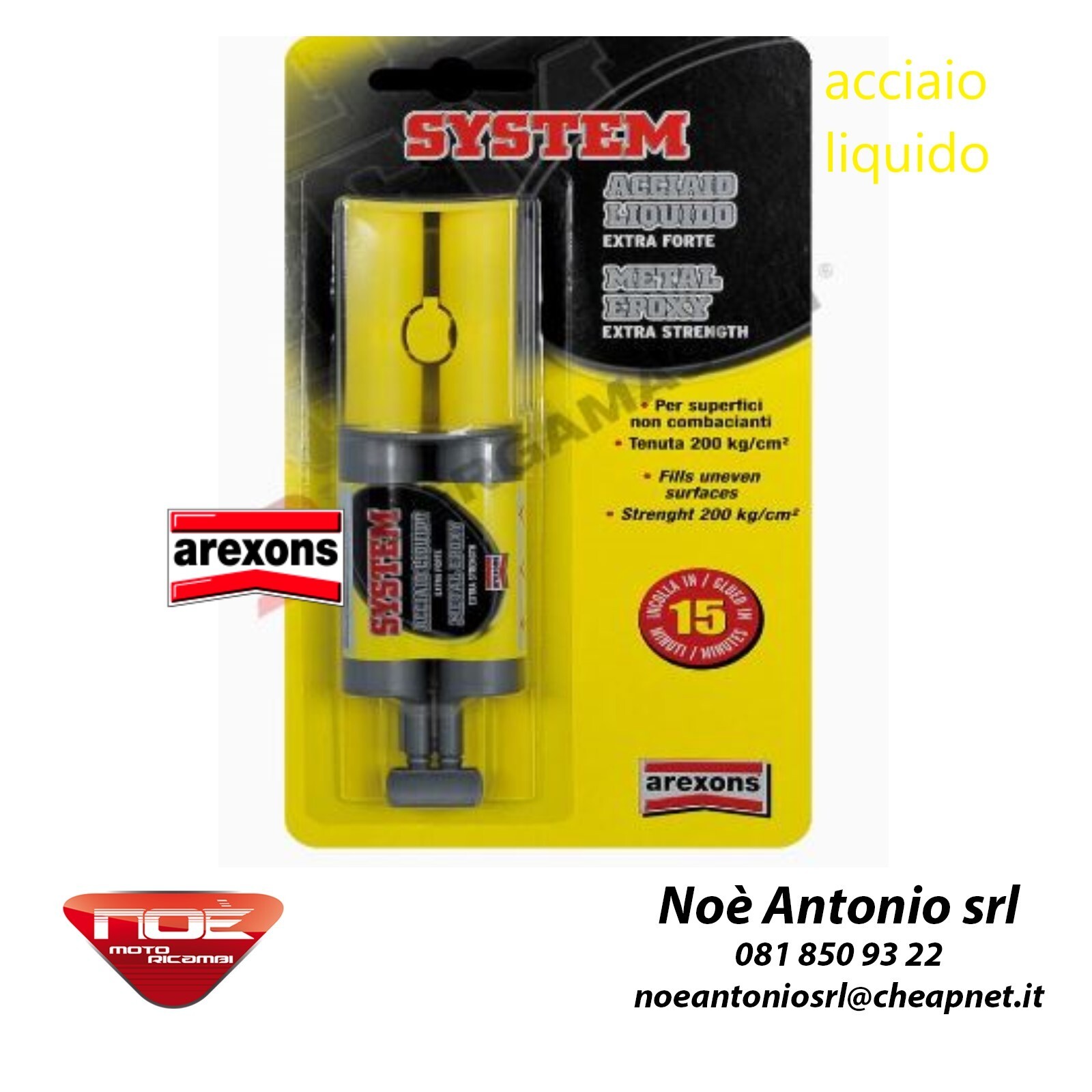 AX04762 SYSTEM ACCIAIO LIQUIDO 25 ml adesivo bicomponente epossidico sigillante