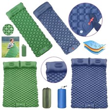 Camping Sleeping Mat Mattress Self-Inflating Bed Air Pillow Integrated Foot Pump