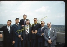 1941 Men Ties Suit Friend Classmate 1940s 35mm Slide Red Border Kodachrome GMAC