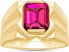 Men's Engagement Anniversary Ring Simulated Birthstone 925 Sterling Silver