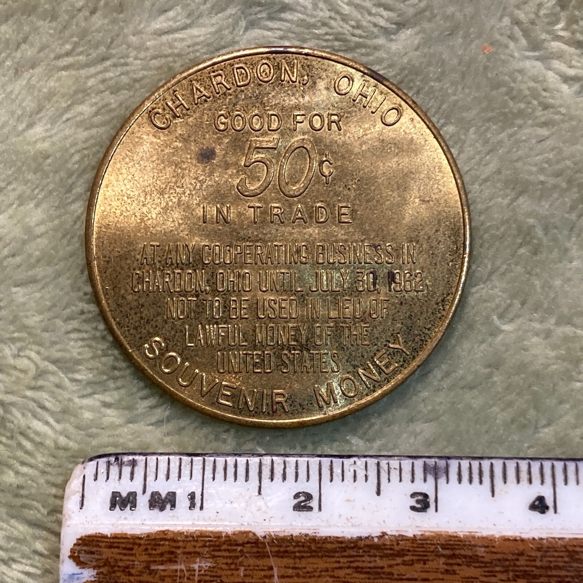 1962 Chardon Ohio Sesquicentennial 50 Cent Trade Brass Token | eBay