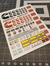 New Cummins Scale Decals for 1:12/1:14/16 RC with Extras