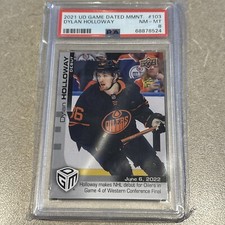 Dylan Holloway 2021-22 Upper Deck Game Dated RC #103 (1 of 999) *1st NHL Card*