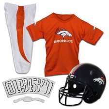 Denver Broncos Youth Uniform Set Costume Jersey Helmet Pants, Franklin, M