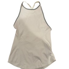 Abercrombie  Fitch High Neck Logo Strap Active Tank Top Sage Green Small NWT